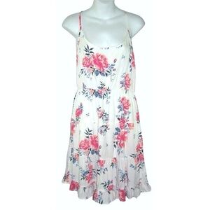 Cotton ON Dress White Floral Boho Cottage Fairy Flamenco Ruffles Coquette Beach